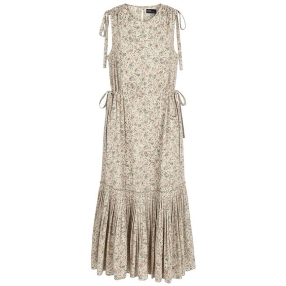 Ralph Lauren Dresses & Skirts - Polo Ralph Lauren Size 0 Floral Midi Dress Tie Shoulder Cottagecore Boho NWT